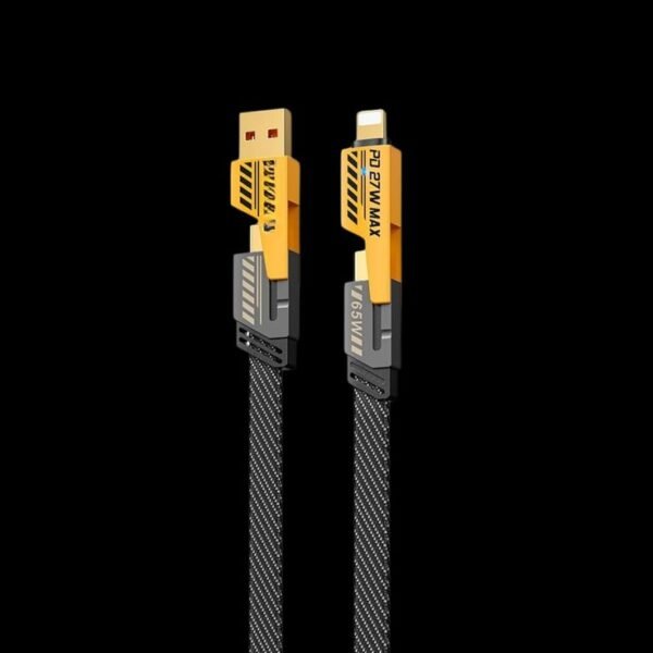 4-in-1 65W Fast Charging Data Cable – USB-A/Type-C to Type-C/iOS - Image 2
