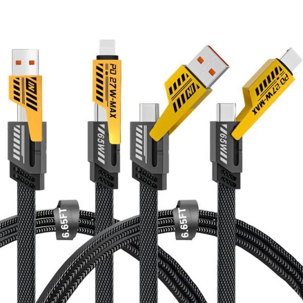 4-in-1 65W Fast Charging Data Cable – USB-A/Type-C to Type-C/iOS - Image 5