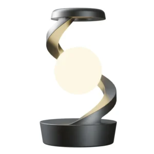LED spiral moon lamp with color-changing lights and rotating design for desk or bedroom