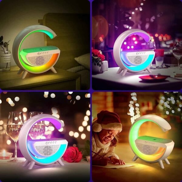 LED Wireless Charging Bluetooth Speaker with Mood Lighting, 15W, BT2301 - Image 5