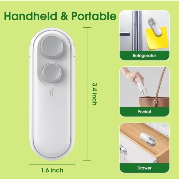 Portable Mini Sealing Machine – USB Rechargeable Heat Sealer for Food Bags - Image 2