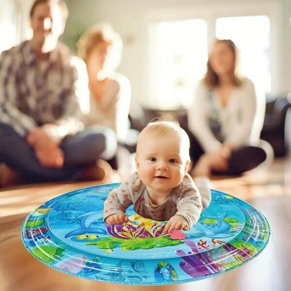 Round Baby Water Play Mat – Tummy Time Activity Pad with Floating Toys Size 65cm*65cm - Image 4