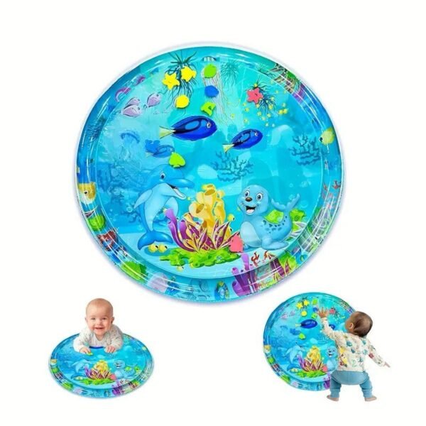 Round Baby Water Play Mat – Tummy Time Activity Pad with Floating Toys Size 65cm*65cm - Image 5