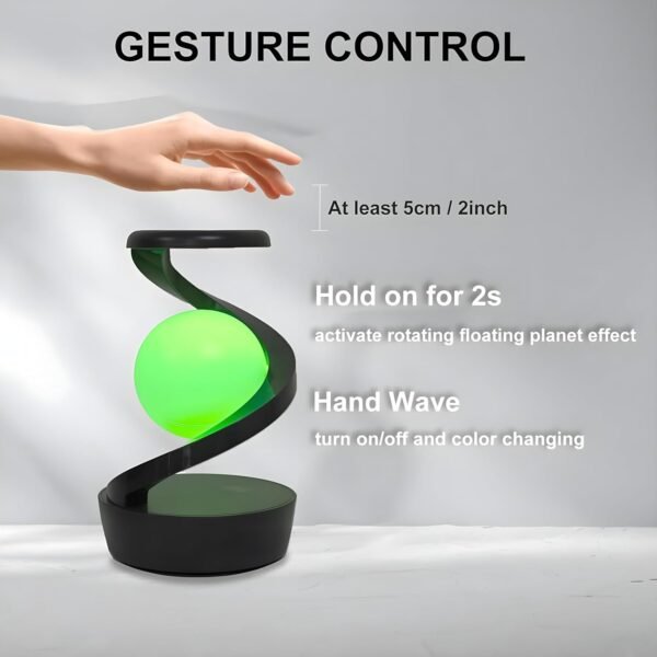 Spiral Moon Table Lamp with Color Changing LED – Rotating Decorative Desk Light - Image 5