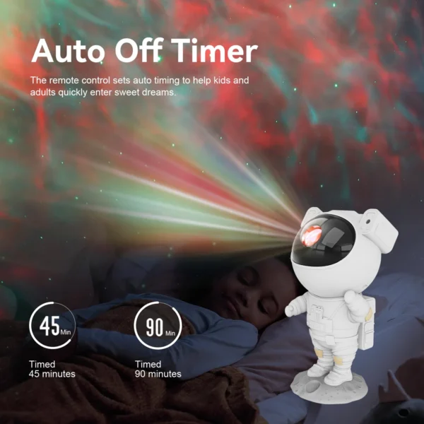 Astronaut Galaxy Projector Night Light – LED Star Nebula Lamp for Bedroom & Home Decor - Image 2