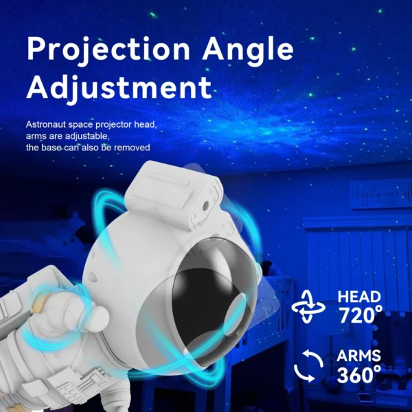 Astronaut Galaxy Projector Night Light – LED Star Nebula Lamp for Bedroom & Home Decor - Image 4
