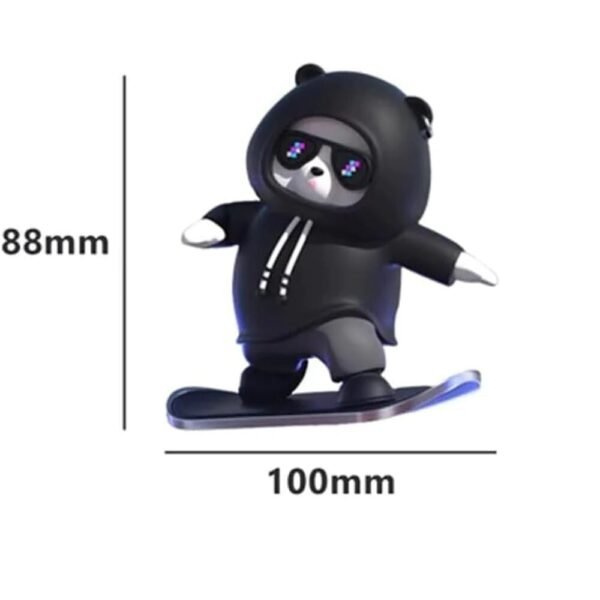 Cool Panda Car Dashboard Bobblehead – Hoodie Bear with Sunglasses - Image 4