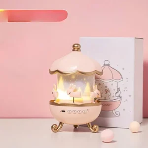 Starry sky projector lamp with music box for bedroom night lighting