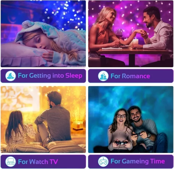 LED Ocean Wave Projector Table Lamp – Relaxing Night Light with Colorful Aurora Effects & Remote Control - Image 5
