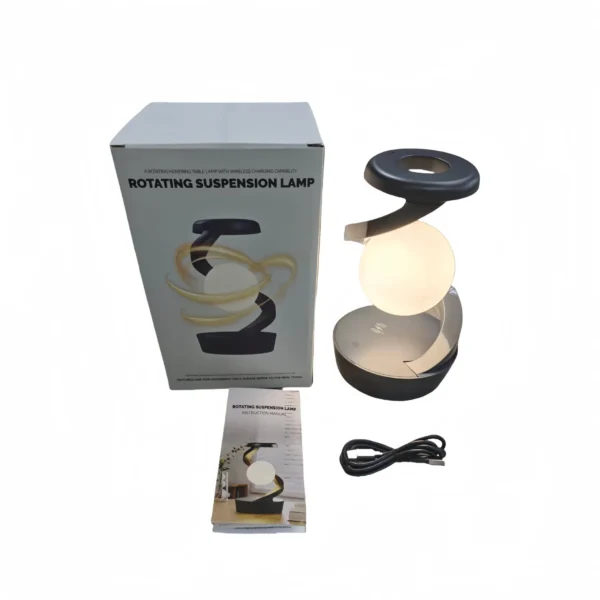Spiral Moon Table Lamp with Color Changing LED – Rotating Decorative Desk Light - Image 3