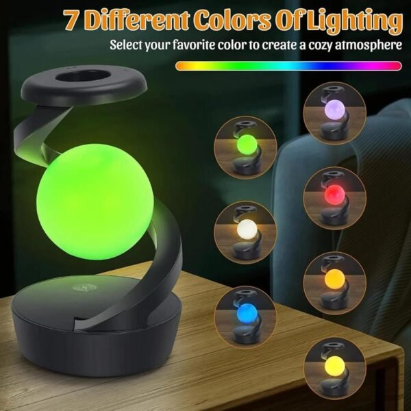 Spiral Moon Table Lamp with Color Changing LED – Rotating Decorative Desk Light - Image 2